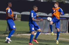 Durante o treino esta manh no CT Joaquim Grava, Parque Ecolgico do Tiete, zona leste de So Paulo, contra o So Bernardo. O prximo jogo da equipe ser dia 17/07, contra o Internacional/RS, na Arena Corinthians, vlido pela 10 rodada do Campeonato Brasileiro de 2014