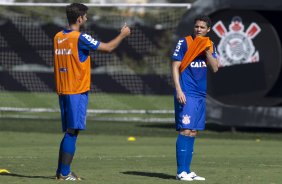 Durante o treino esta manh no CT Joaquim Grava, Parque Ecolgico do Tiete, zona leste de So Paulo, contra o So Bernardo. O prximo jogo da equipe ser dia 17/07, contra o Internacional/RS, na Arena Corinthians, vlido pela 10 rodada do Campeonato Brasileiro de 2014