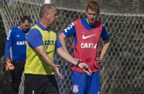 Durante o treino desta manh no CT Joaquim Grava, Parque Ecolgico do Tiete, zona leste de So Paulo, contra o So Bernardo. O prximo jogo da equipe ser dia 17/07, contra o Internacional/RS, na Arena Corinthians, vlido pela 10 rodada do Campeonato Brasileiro de 2014