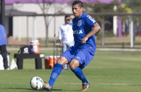 Durante o treino desta manh no CT Joaquim Grava, Parque Ecolgico do Tiete, zona leste de So Paulo, contra o So Bernardo. O prximo jogo da equipe ser dia 17/07, contra o Internacional/RS, na Arena Corinthians, vlido pela 10 rodada do Campeonato Brasileiro de 2014