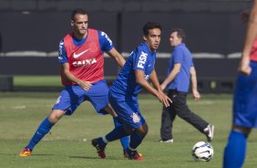 Durante o treino desta manh no CT Joaquim Grava, Parque Ecolgico do Tiete, zona leste de So Paulo, contra o So Bernardo. O prximo jogo da equipe ser dia 17/07, contra o Internacional/RS, na Arena Corinthians, vlido pela 10 rodada do Campeonato Brasileiro de 2014