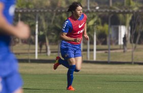 Durante o treino desta manh no CT Joaquim Grava, Parque Ecolgico do Tiete, zona leste de So Paulo, contra o So Bernardo. O prximo jogo da equipe ser dia 17/07, contra o Internacional/RS, na Arena Corinthians, vlido pela 10 rodada do Campeonato Brasileiro de 2014