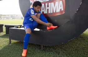 Durante o treino desta manh no CT Joaquim Grava, Parque Ecolgico do Tiete, zona leste de So Paulo, contra o So Bernardo. O prximo jogo da equipe ser dia 17/07, contra o Internacional/RS, na Arena Corinthians, vlido pela 10 rodada do Campeonato Brasileiro de 2014