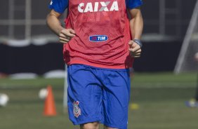 Durante o treino desta manh no CT Joaquim Grava, Parque Ecolgico do Tiete, zona leste de So Paulo, contra o So Bernardo. O prximo jogo da equipe ser dia 17/07, contra o Internacional/RS, na Arena Corinthians, vlido pela 10 rodada do Campeonato Brasileiro de 2014