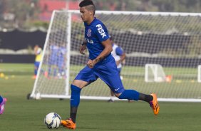 Durante o treino desta manh no CT Joaquim Grava, Parque Ecolgico do Tiete, zona leste de So Paulo, contra o So Bernardo. O prximo jogo da equipe ser dia 17/07, contra o Internacional/RS, na Arena Corinthians, vlido pela 10 rodada do Campeonato Brasileiro de 2014