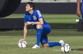 Durante o treino desta manh no CT Joaquim Grava, Parque Ecolgico do Tiete, zona leste de So Paulo, contra o So Bernardo. O prximo jogo da equipe ser dia 17/07, contra o Internacional/RS, na Arena Corinthians, vlido pela 10 rodada do Campeonato Brasileiro de 2014