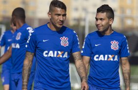 Durante o treino desta manh no CT Joaquim Grava, Parque Ecolgico do Tiete, zona leste de So Paulo, contra o So Bernardo. O prximo jogo da equipe ser dia 17/07, contra o Internacional/RS, na Arena Corinthians, vlido pela 10 rodada do Campeonato Brasileiro de 2014