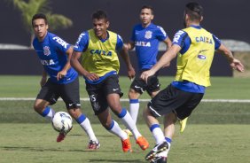 Durante o treino desta manh no CT Joaquim Grava, Parque Ecolgico do Tiete, zona leste de So Paulo, se preparando para o amisoto de amanh em Uberaba/MG contra o Uberaba. O prximo jogo da equipe ser dia 17/07, contra o Internacional/RS, na Arena Corinthians, vlido pela 10 rodada do Campeonato Brasileiro de 2014