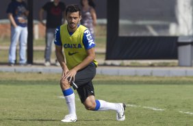 Durante o treino desta manh no CT Joaquim Grava, Parque Ecolgico do Tiete, zona leste de So Paulo, se preparando para o amisoto de amanh em Uberaba/MG contra o Uberaba. O prximo jogo da equipe ser dia 17/07, contra o Internacional/RS, na Arena Corinthians, vlido pela 10 rodada do Campeonato Brasileiro de 2014