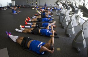 Durante o treino desta manh no CT Joaquim Grava, Parque Ecolgico do Tiete, zona leste de So Paulo, se preparando para o amisoto de amanh em Uberaba/MG contra o Uberaba. O prximo jogo da equipe ser dia 17/07, contra o Internacional/RS, na Arena Corinthians, vlido pela 10 rodada do Campeonato Brasileiro de 2014