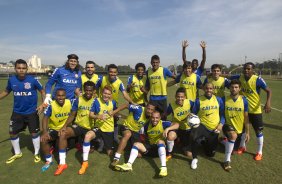Durante o treino desta manh no CT Joaquim Grava, Parque Ecolgico do Tiete, zona leste de So Paulo, se preparando para o amisoto de amanh em Uberaba/MG contra o Uberaba. O prximo jogo da equipe ser dia 17/07, contra o Internacional/RS, na Arena Corinthians, vlido pela 10 rodada do Campeonato Brasileiro de 2014