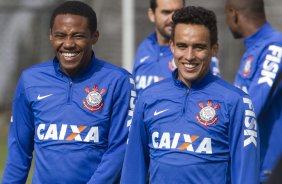 Durante o treino esta manh no CT Joaquim Grava, Parque Ecolgico do Tiete, zona leste de So Paulo. O prximo jogo da equipe ser dia 17/07, contra o Internacional/RS, na Arena Corinthians, vlido pela 10 rodada do Campeonato Brasileiro de 2014