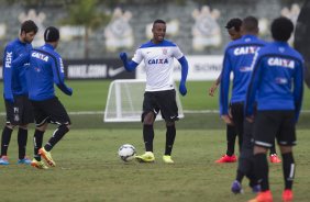Durante o treino esta manhã no CT Joaquim Grava, Parque Ecológico do Tiete, zona leste de São Paulo. O próximo jogo da equipe será dia 17/07, contra o Internacional/RS, na Arena Corinthians, válido pela 10ª rodada do Campeonato Brasileiro de 2014