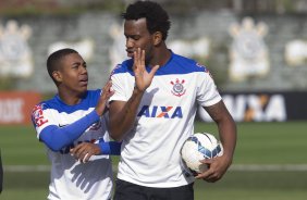 Durante o treino esta manhã no CT Joaquim Grava, Parque Ecológico do Tiete, zona leste de São Paulo. O próximo jogo da equipe será dia 17/07, contra o Internacional/RS, na Arena Corinthians, válido pela 10ª rodada do Campeonato Brasileiro de 2014