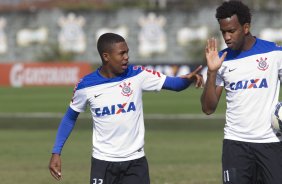 Durante o treino esta manh no CT Joaquim Grava, Parque Ecolgico do Tiete, zona leste de So Paulo. O prximo jogo da equipe ser dia 17/07, contra o Internacional/RS, na Arena Corinthians, vlido pela 10 rodada do Campeonato Brasileiro de 2014