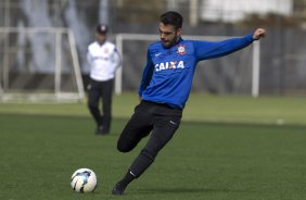 Durante o treino esta manhã no CT Joaquim Grava, Parque Ecológico do Tiete, zona leste de São Paulo. O próximo jogo da equipe será dia 17/07, contra o Internacional/RS, na Arena Corinthians, válido pela 10ª rodada do Campeonato Brasileiro de 2014