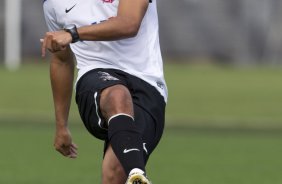 Durante o treino esta manh no CT Joaquim Grava, Parque Ecolgico do Tiete, zona leste de So Paulo. O prximo jogo da equipe ser dia 17/07, contra o Internacional/RS, na Arena Corinthians, vlido pela 10 rodada do Campeonato Brasileiro de 2014