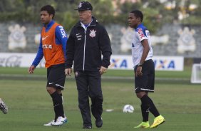 Durante o treino esta manhã no CT Joaquim Grava, Parque Ecológico do Tiete, zona leste de São Paulo. O próximo jogo da equipe será dia 17/07, contra o Internacional/RS, na Arena Corinthians, válido pela 10ª rodada do Campeonato Brasileiro de 2014