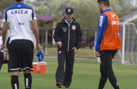 Durante o treino esta manh no CT Joaquim Grava, Parque Ecolgico do Tiete, zona leste de So Paulo. O prximo jogo da equipe ser dia 17/07, contra o Internacional/RS, na Arena Corinthians, vlido pela 10 rodada do Campeonato Brasileiro de 2014