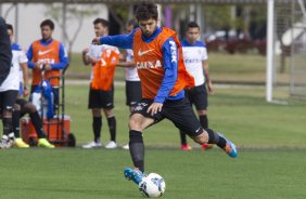 Durante o treino esta manh no CT Joaquim Grava, Parque Ecolgico do Tiete, zona leste de So Paulo. O prximo jogo da equipe ser dia 17/07, contra o Internacional/RS, na Arena Corinthians, vlido pela 10 rodada do Campeonato Brasileiro de 2014