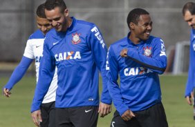 Durante o treino esta manh no CT Joaquim Grava, Parque Ecolgico do Tiete, zona leste de So Paulo. O prximo jogo da equipe ser dia 17/07, contra o Internacional/RS, na Arena Corinthians, vlido pela 10 rodada do Campeonato Brasileiro de 2014