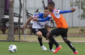 Durante o treino esta manh no CT Joaquim Grava, Parque Ecolgico do Tiete, zona leste de So Paulo. O prximo jogo da equipe ser dia 17/07, contra o Internacional/RS, na Arena Corinthians, vlido pela 10 rodada do Campeonato Brasileiro de 2014