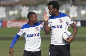 Durante o treino esta manh no CT Joaquim Grava, Parque Ecolgico do Tiete, zona leste de So Paulo. O prximo jogo da equipe ser dia 17/07, contra o Internacional/RS, na Arena Corinthians, vlido pela 10 rodada do Campeonato Brasileiro de 2014