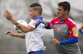 Durante o jogo-treino contra o Audax esta manhã no CT Joaquim Grava, Parque Ecológico do Tiete, zona leste de São Paulo. O próximo jogo da equipe será dia 17/07, contra o Internacional/RS, na Arena Corinthians, válido pela 10ª rodada do Campeonato Brasileiro de 2014