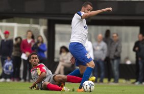 Durante o jogo-treino contra o Audax esta manhã no CT Joaquim Grava, Parque Ecológico do Tiete, zona leste de São Paulo. O próximo jogo da equipe será dia 17/07, contra o Internacional/RS, na Arena Corinthians, válido pela 10ª rodada do Campeonato Brasileiro de 2014