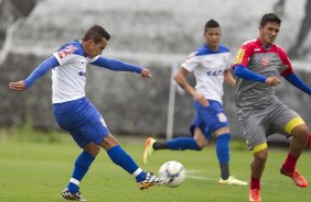 Durante o jogo-treino contra o Audax esta manhã no CT Joaquim Grava, Parque Ecológico do Tiete, zona leste de São Paulo. O próximo jogo da equipe será dia 17/07, contra o Internacional/RS, na Arena Corinthians, válido pela 10ª rodada do Campeonato Brasileiro de 2014