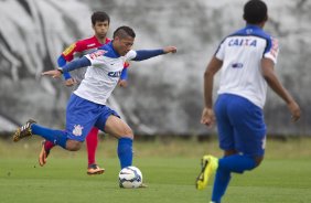 Durante o jogo-treino contra o Audax esta manhã no CT Joaquim Grava, Parque Ecológico do Tiete, zona leste de São Paulo. O próximo jogo da equipe será dia 17/07, contra o Internacional/RS, na Arena Corinthians, válido pela 10ª rodada do Campeonato Brasileiro de 2014
