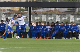 Durante o jogo-treino contra o Audax esta manhã no CT Joaquim Grava, Parque Ecológico do Tiete, zona leste de São Paulo. O próximo jogo da equipe será dia 17/07, contra o Internacional/RS, na Arena Corinthians, válido pela 10ª rodada do Campeonato Brasileiro de 2014