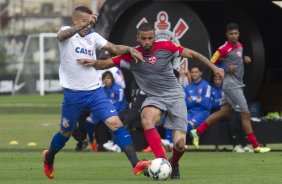 Durante o jogo-treino contra o Audax esta manhã no CT Joaquim Grava, Parque Ecológico do Tiete, zona leste de São Paulo. O próximo jogo da equipe será dia 17/07, contra o Internacional/RS, na Arena Corinthians, válido pela 10ª rodada do Campeonato Brasileiro de 2014