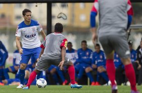 Durante o jogo-treino contra o Audax esta manhã no CT Joaquim Grava, Parque Ecológico do Tiete, zona leste de São Paulo. O próximo jogo da equipe será dia 17/07, contra o Internacional/RS, na Arena Corinthians, válido pela 10ª rodada do Campeonato Brasileiro de 2014