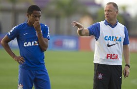 Durante o treino esta tarde no CT Joaquim Grava, Parque Ecolgico do Tiete, zona leste de So Paulo. O prximo jogo da equipe ser amanh dia 17/07, contra o Internacional/RS, na Arena Corinthians, vlido pela 10 rodada do Campeonato Brasileiro de 2014