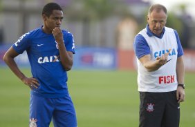 Durante o treino esta tarde no CT Joaquim Grava, Parque Ecolgico do Tiete, zona leste de So Paulo. O prximo jogo da equipe ser amanh dia 17/07, contra o Internacional/RS, na Arena Corinthians, vlido pela 10 rodada do Campeonato Brasileiro de 2014