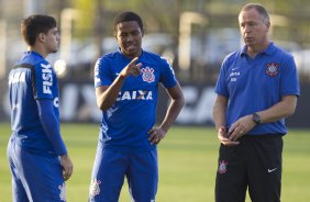 Durante o treino esta tarde no CT Joaquim Grava, Parque Ecolgico do Tiete, zona leste de So Paulo. O prximo jogo da equipe ser amanh dia 17/07, contra o Internacional/RS, na Arena Corinthians, vlido pela 10 rodada do Campeonato Brasileiro de 2014