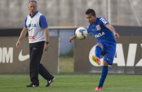 Durante o treino esta tarde no CT Joaquim Grava, Parque Ecolgico do Tiete, zona leste de So Paulo. O prximo jogo da equipe ser amanh dia 17/07, contra o Internacional/RS, na Arena Corinthians, vlido pela 10 rodada do Campeonato Brasileiro de 2014