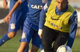 Durante o treino esta tarde no CT Joaquim Grava, Parque Ecolgico do Tiete, zona leste de So Paulo. O prximo jogo da equipe ser amanh dia 17/07, contra o Internacional/RS, na Arena Corinthians, vlido pela 10 rodada do Campeonato Brasileiro de 2014