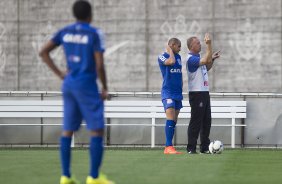 Durante o treino esta tarde no CT Joaquim Grava, Parque Ecolgico do Tiete, zona leste de So Paulo. O prximo jogo da equipe ser amanh dia 17/07, contra o Internacional/RS, na Arena Corinthians, vlido pela 10 rodada do Campeonato Brasileiro de 2014