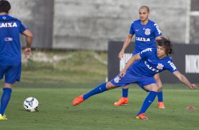 Durante o treino esta tarde no CT Joaquim Grava, Parque Ecolgico do Tiete, zona leste de So Paulo. O prximo jogo da equipe ser amanh dia 17/07, contra o Internacional/RS, na Arena Corinthians, vlido pela 10 rodada do Campeonato Brasileiro de 2014