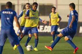 Durante o treino esta tarde no CT Joaquim Grava, Parque Ecolgico do Tiete, zona leste de So Paulo. O prximo jogo da equipe ser amanh dia 17/07, contra o Internacional/RS, na Arena Corinthians, vlido pela 10 rodada do Campeonato Brasileiro de 2014