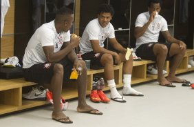 Nos vestiários antes do jogo entre Corinthians x Internacional/RS, realizada esta noite na Arena Corinthians, válida pela 10ª rodada do Campeonato Brasileiro de 2014