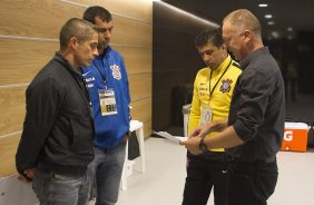 Nos vestiários antes do jogo entre Corinthians x Internacional/RS, realizada esta noite na Arena Corinthians, válida pela 10ª rodada do Campeonato Brasileiro de 2014