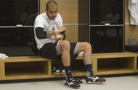 Nos vestiários antes do jogo entre Corinthians x Internacional/RS, realizada esta noite na Arena Corinthians, válida pela 10ª rodada do Campeonato Brasileiro de 2014