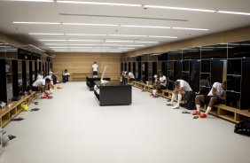 Nos vestiários antes do jogo entre Corinthians x Internacional/RS, realizada esta noite na Arena Corinthians, válida pela 10ª rodada do Campeonato Brasileiro de 2014