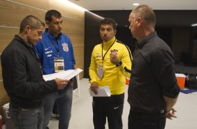 Nos vestiários antes do jogo entre Corinthians x Internacional/RS, realizada esta noite na Arena Corinthians, válida pela 10ª rodada do Campeonato Brasileiro de 2014