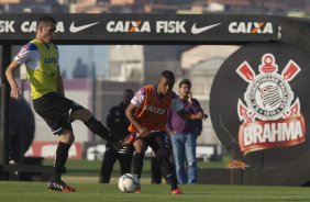 Durante o treino desta tarde no CT Joaquim Grava, Parque Ecológico do Tiete, zona leste de São Paulo. O próximo jogo da equipe será quarta-feira, dia 23/07, contra o Bahia/BA, jogo de ida válido pela Copa do Brasil 2014