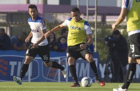 Durante o treino desta tarde no CT Joaquim Grava, Parque Ecolgico do Tiete, zona leste de So Paulo. O prximo jogo da equipe ser quarta-feira, dia 23/07, contra o Bahia/BA, jogo de ida vlido pela Copa do Brasil 2014