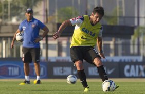 Durante o treino desta tarde no CT Joaquim Grava, Parque Ecolgico do Tiete, zona leste de So Paulo. O prximo jogo da equipe ser quarta-feira, dia 23/07, contra o Bahia/BA, jogo de ida vlido pela Copa do Brasil 2014